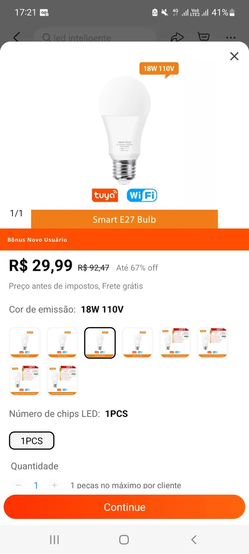 Imagem na descrição da promoção