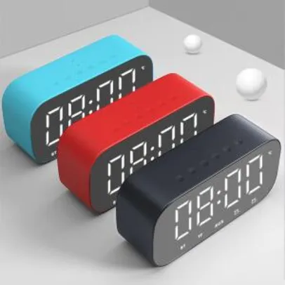 Rádio Relógio Digital de Mesa com Bluetooth Cartão de Memória MP3 | R$79