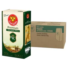 [REC]Pack de Café Torrado e Moído Estrada Real Premium, Pacote 500G, 10 unidades, 3 Corações