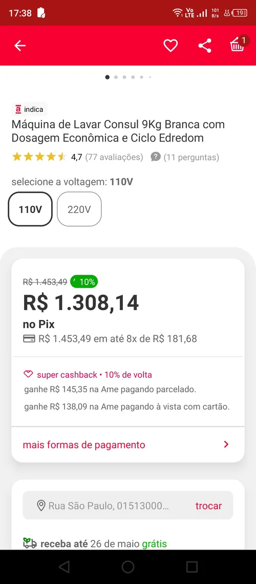 Imagem na descrição da promoção