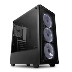 Gabinete Gamer Pichau Kazan Led Branco Lateral/Frontal Vidro Temperado R$270