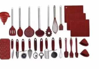 Mega Kit 26 Peças Utensílios Silicone E Inox Elite Yangzi