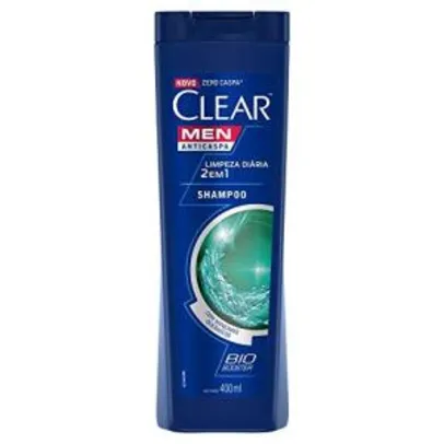 Shampoo Anticaspa Clear Men Limpeza Diária 2 em 1 400 Ml