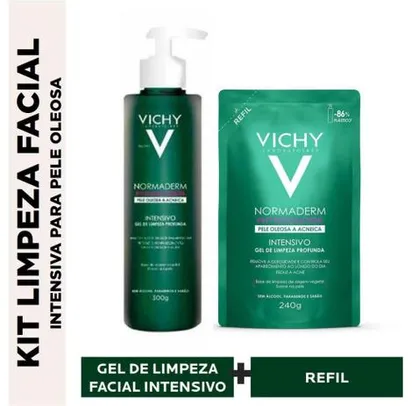 Kit Gel de Limpeza Facial Normaderm Intensivo 300g + Refil em Promoão Ofertas na Americanas | R$ 89