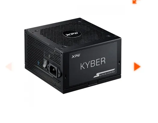 Fonte XPG Kyber SuperFrame, 850W, 80 Plus Gold, Cybenetics Platinum, Com conector PCIe 5.0, PFC Ativo