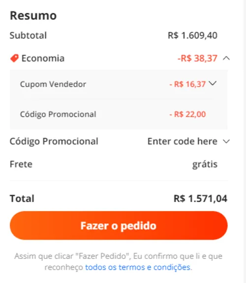 Imagem na descrição da promoção