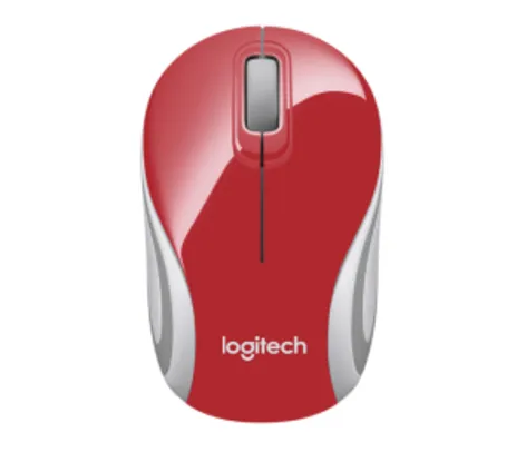 Wireless Mouse M187 Logitech Vermelho por R$40