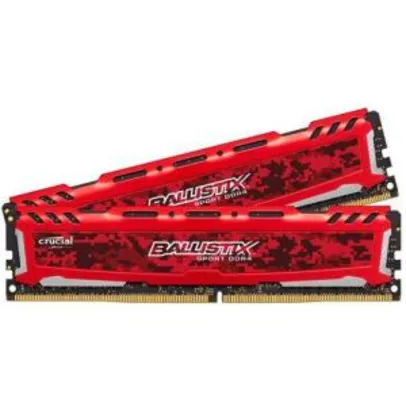 Kit Memória Crucial Ballistix Sport Lt Red 2x8gb Ddr4-2400 Mhz - Bls8g4d240fse - R$837 (R$795 com AME)