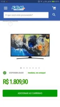 Smart TV Led 43" 4K Samsung 43mu6100 - R$1809,90