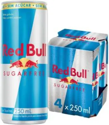 Leve 5 pacotes de Energético sem Açúcar Red Bull Energy Drink Pack com 4 R$ 75