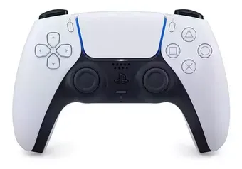 Controle joystick sem fio Sony PlayStation DualSense CFI-ZCT1 white e black