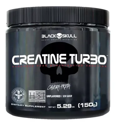 Creatine Caveira Preta 150g Black Skull