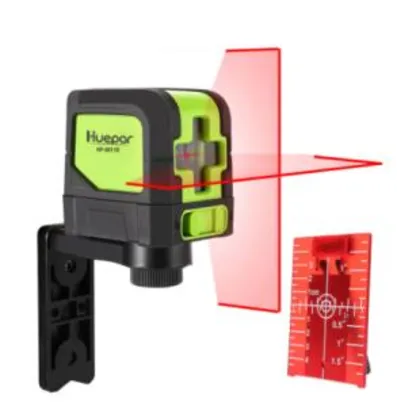 Huepar 2 linhas de nível do laser auto nivelamento (4 graus) verde vermelho | R$165