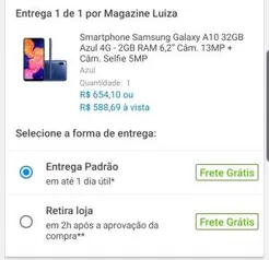 [App] Samsung Galaxy A10 32GB | R$ 588