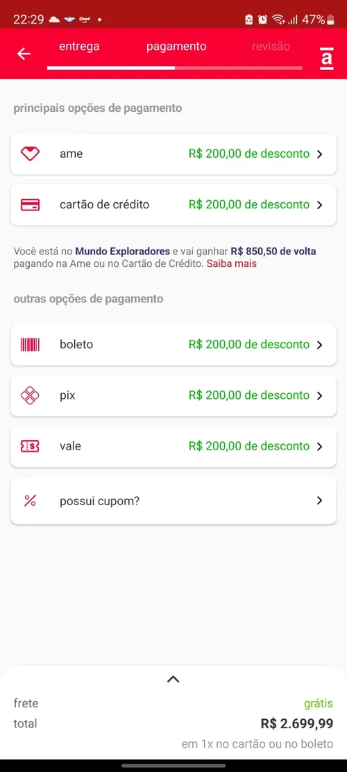 Imagem na descrição da promoção