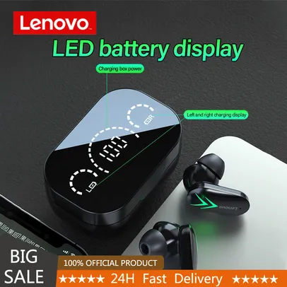  Fone de Ouvido Original Lenovo XT82 TWS Wireless Earphone Bluetooth 5.1