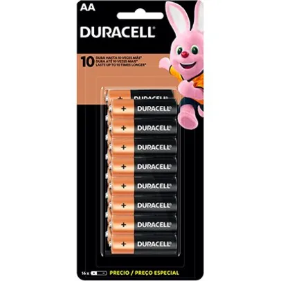 Pilha Alcalina Duracell AA  16 UN