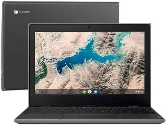 [C. ouro] Chromebook Lenovo 100E 81MA001BBR Intel Celeron - 4GB 32GB eMMC Tela 11,6” | R$1352