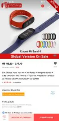 Smartband Xiaomi Mi Band 4 Versão CN| R$114