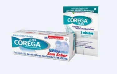 Amostra grátis Ultra Corega Creme e Corega Tabs