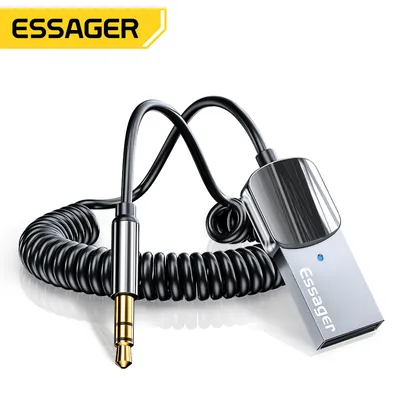 Essager bluetooth Aux Adaptador Sem Fio Do Carro Bluetooth Receptor Usb Para 3.