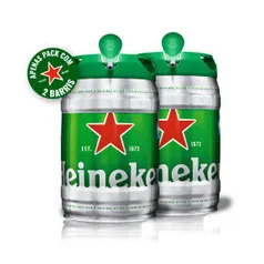 Kit com 2 Cervejas HEINEKEN Barril 5 Litros R$ 100