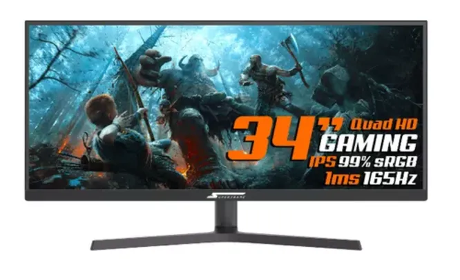 Monitor Gamer SuperFrame Vision Ultra, 34 Pol, UltraWide, Quad HD, IPS, 1ms, 165Hz, SFV3415