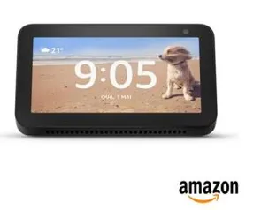 Smart Speaker Amazon com Tela 5.5" e Alexa Preto - ECHO SHOW 5