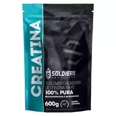 Creatina Monohidratada 600g - 100% Pura Importada - Soldiers Nutrition.