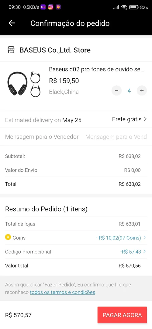 Imagem na descrição da promoção