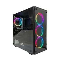 Gabinete Gamer Redragon Wheel Jack, Mid Tower, Lateral e Frontal em Vidro - GC-606BK