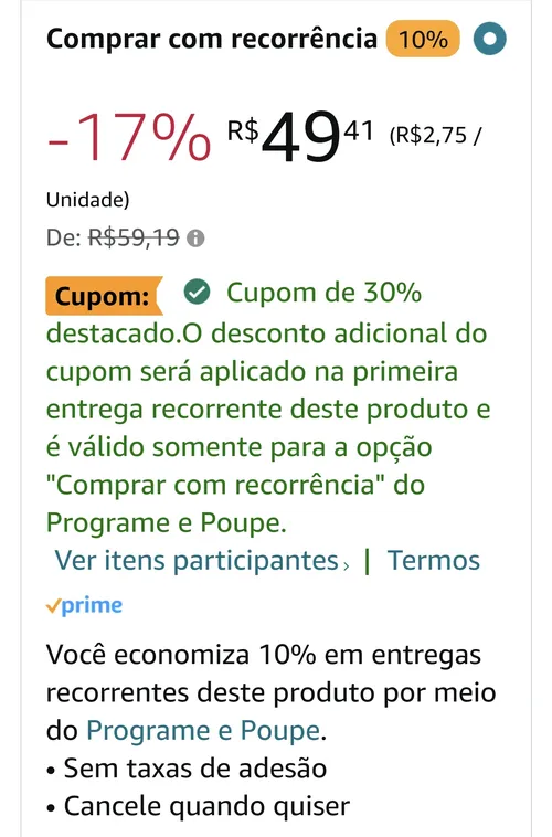 Imagem na descrição da promoção