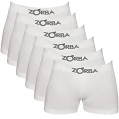 Kit 6 Cuecas Boxer Sem Costura, Zorba, Masculino