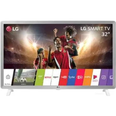 [AME] Smart TV LED 32" 32LK610 HD com Conversor Digital 2 HDMI 2 USB Wi-Fi 60Hz - Branco por R$ 782 (Com AME)