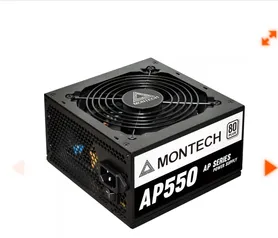 Fonte Montech AP550, 550W, 80 Plus White, PFC Ativo, AP550