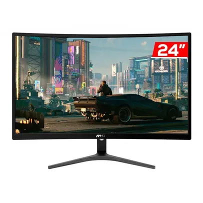 Monitor Gamer MSI Optix G241VC 24" Curvo 75Hz 1ms FHD VGA/HDMI Preto, Optix G241VC