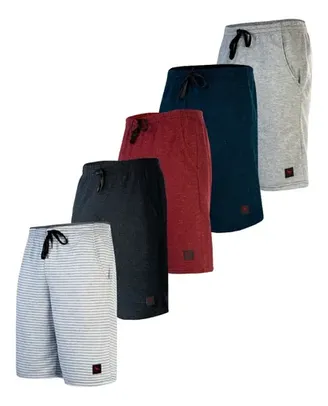 Kit Com 5 Bermudas Shorts Moletom Masculinos Atacado Revenda