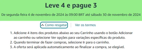 Imagem na descrição da promoção