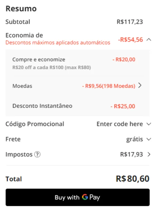 Imagem na descrição da promoção