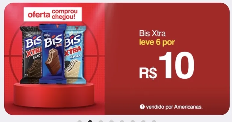 6 Chocolate Bis Xtra ao Leite - 45g