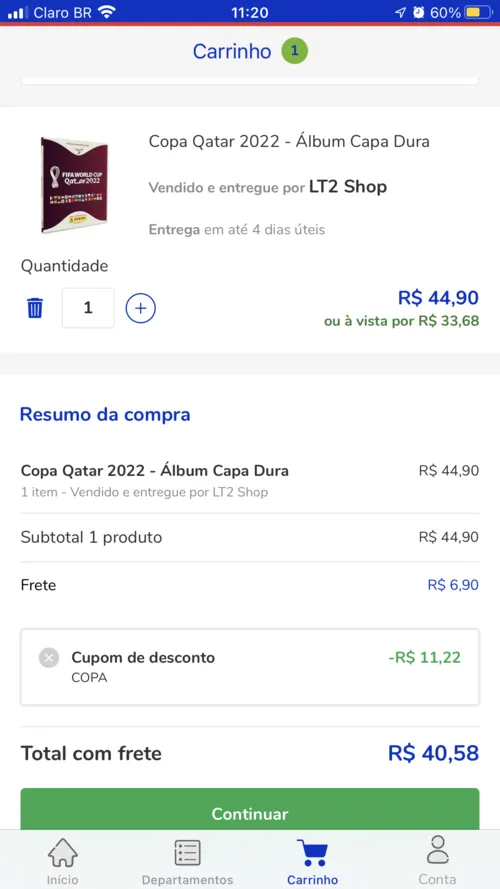 Imagem na descrição da promoção