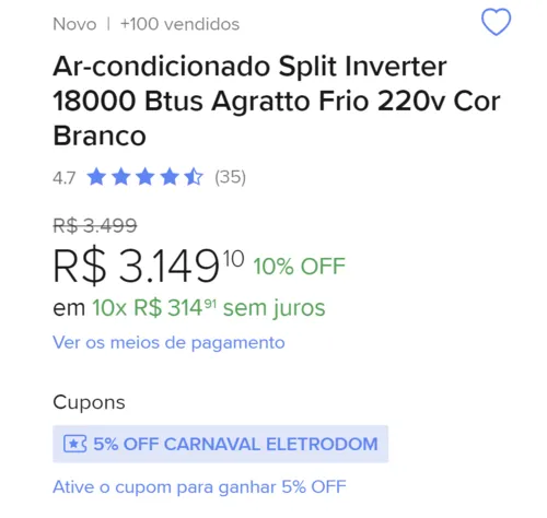 Imagem na descrição da promoção