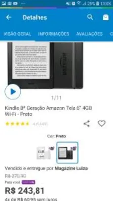 Kindle 8° geração Normal [Clube da lu - App]