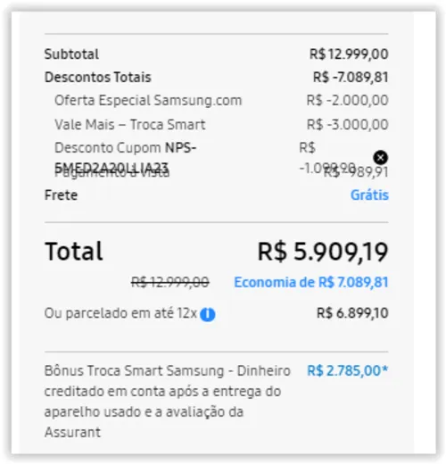 Imagem na descrição da promoção