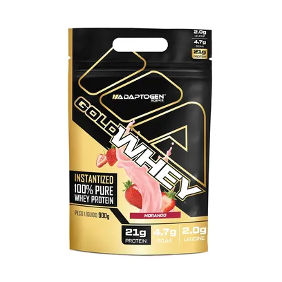 Foto do produto Adaptogen Gold Whey 900g Morango