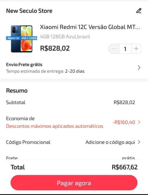 Imagem na descrição da promoção