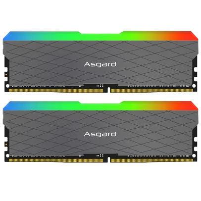 Memória ram Asgard ddr4, rgb, 16gb, 32gb e 3200mhz, memória xmp, alta performance, para desktop, pc/w2