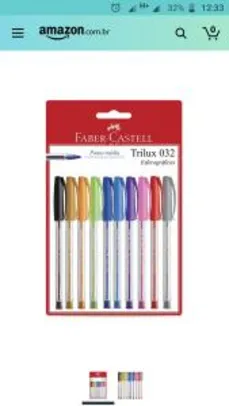 [Frete Prime] Kit Canetas Esferográficas Faber Castell - R$16