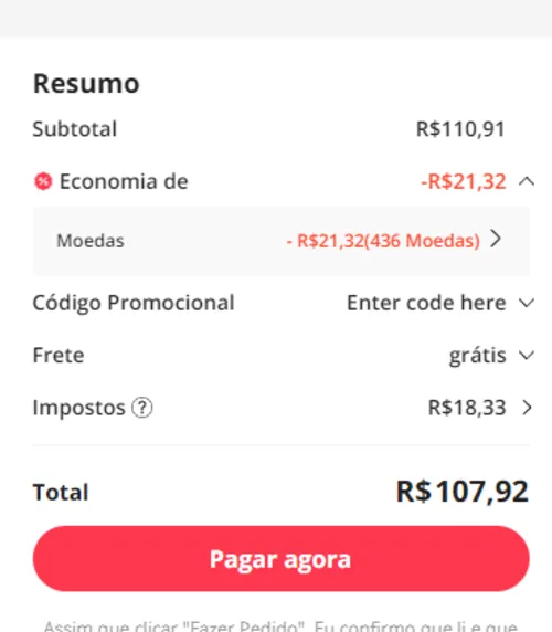 Imagem na descrição da promoção