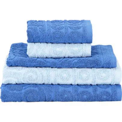 Jogo de toalha banhão bonsai 5 peças 100% algodão | R$90